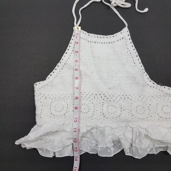 American Eagle Crochet Halter Crop Top XS … - Picture 14 of 14
